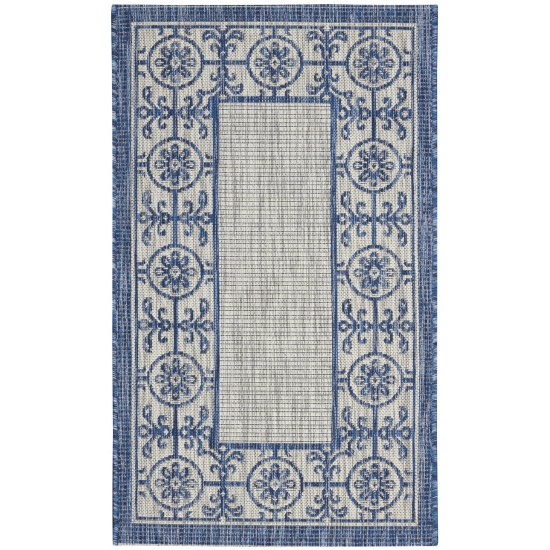 Nourison Country Side CTR03 Area Rug, Ivory/Blue, 2'2" x 3'9"