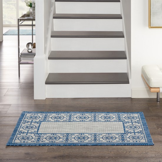 Nourison Country Side CTR03 Area Rug, Ivory/Blue, 2'2" x 3'9"