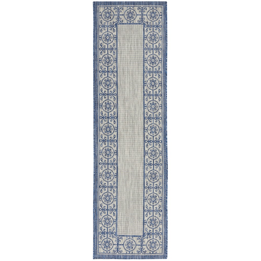Nourison Country Side CTR03 Runner Rug, Ivory/Blue, 2'2" x 7'6" Nourison Country Side CTR03 Runner Rug, Ivory/Blue, 2'2" x 7'6"