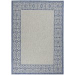 Nourison Country Side CTR03 Area Rug, Ivory/Blue, 7' x 10'