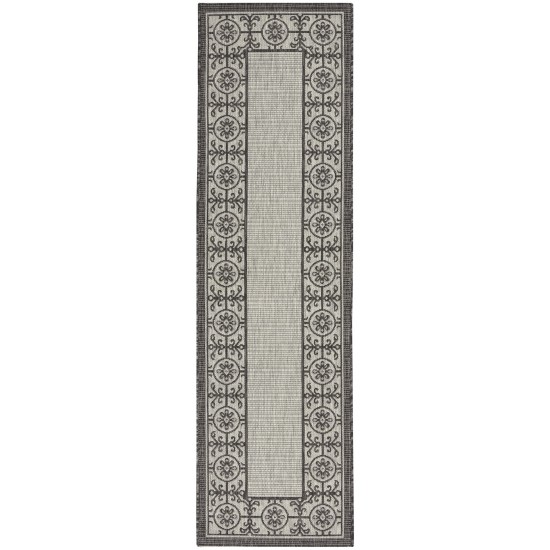 Nourison Country Side CTR03 Runner Rug, Ivory/Charcoal, 2'2" x 7'6"