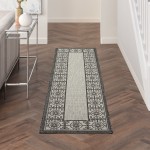 Nourison Country Side CTR03 Runner Rug, Ivory/Charcoal, 2'2" x 7'6"