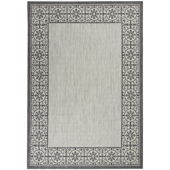 Nourison Country Side CTR03 Area Rug, Ivory/Charcoal, 6' x 9'