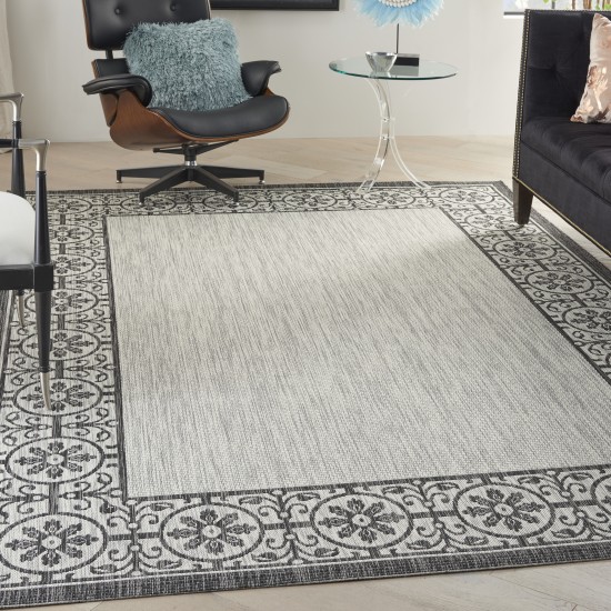 Nourison Country Side CTR03 Area Rug, Ivory/Charcoal, 6' x 9'