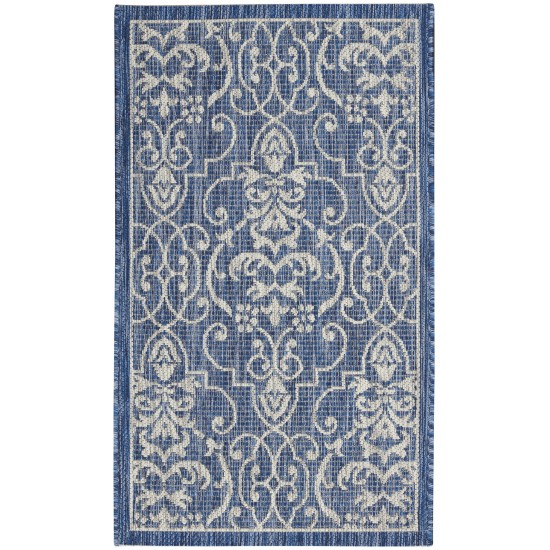 Nourison Country Side CTR04 Area Rug, Denim, 2'2" x 3'9"