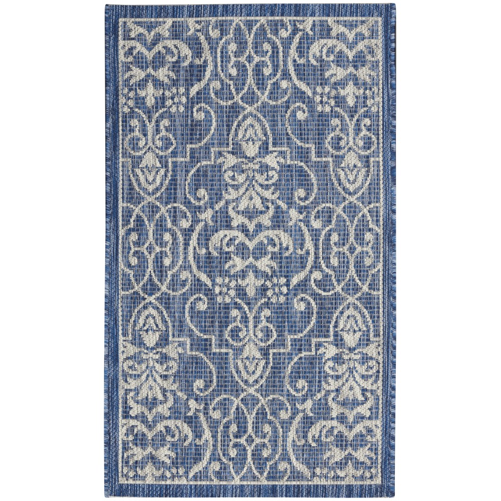 Nourison Country Side CTR04 Area Rug, Denim, 2'2" x 3'9"