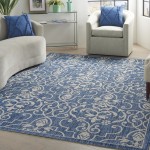 Nourison Country Side CTR04 Area Rug, Denim, 6' x 9'