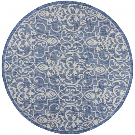 Nourison Country Side CTR04 Area Rug, Denim, 7'10" x Round