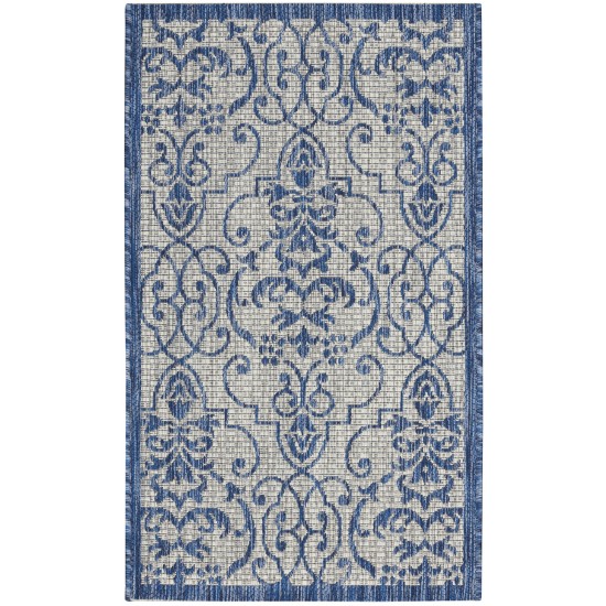 Nourison Country Side CTR04 Area Rug, Ivory/Blue, 2'2" x 3'9"