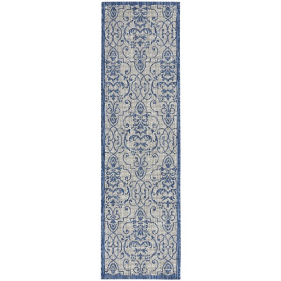 Nourison Country Side CTR04 Runner Rug, Ivory/Blue, 2'2" x 7'6"