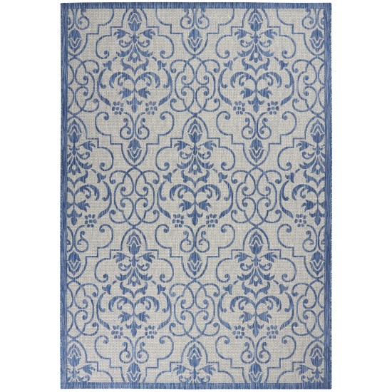 Nourison Country Side CTR04 Area Rug, Ivory/Blue, 6' x 9'