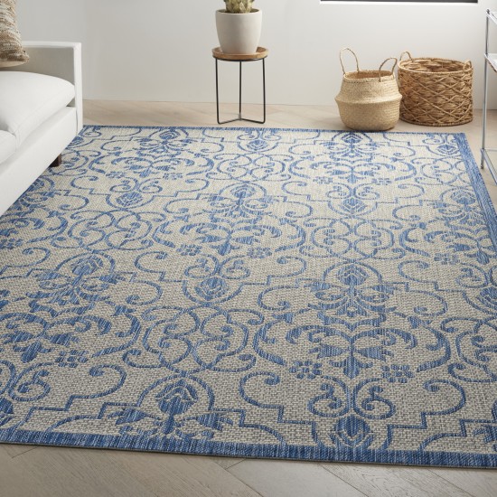 Nourison Country Side CTR04 Area Rug, Ivory/Blue, 6' x 9'