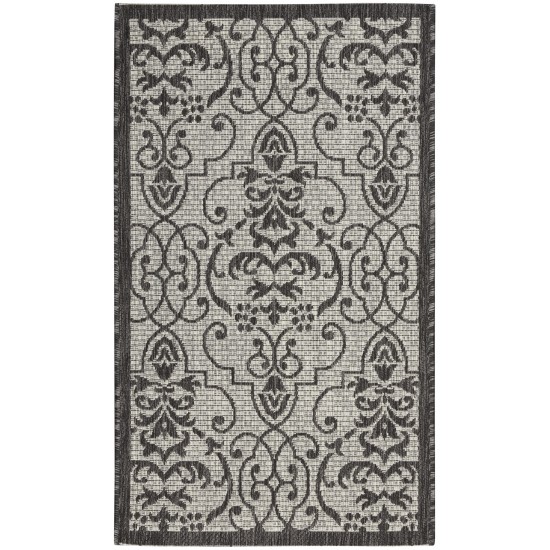 Nourison Country Side CTR04 Area Rug, Ivory/Charcoal, 2'2" x 3'9"