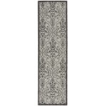 Nourison Country Side CTR04 Runner Rug, Ivory/Charcoal, 2'2" x 7'6"