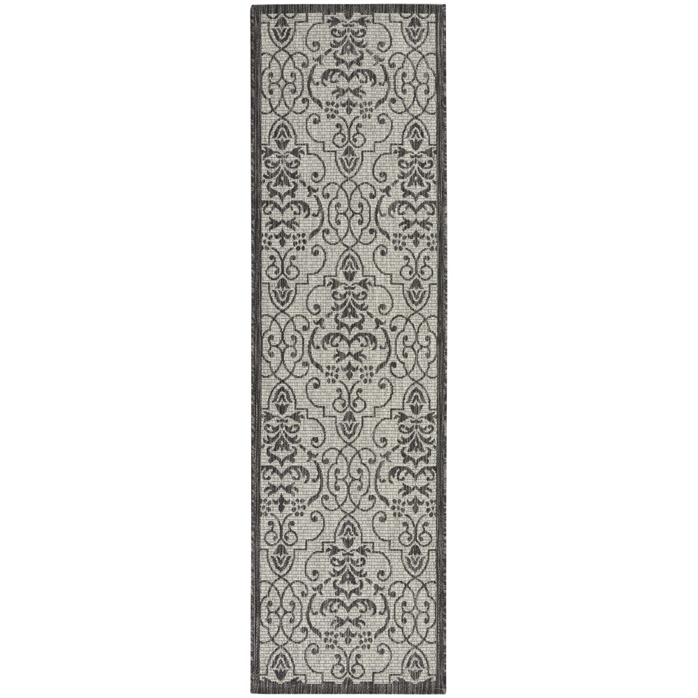 Nourison Country Side CTR04 Runner Rug, Ivory/Charcoal, 2'2" x 7'6"