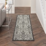 Nourison Country Side CTR04 Runner Rug, Ivory/Charcoal, 2'2" x 7'6"