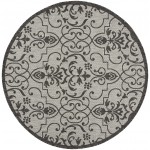 Nourison Country Side CTR04 Area Rug, Ivory/Charcoal, 5'3" x Round