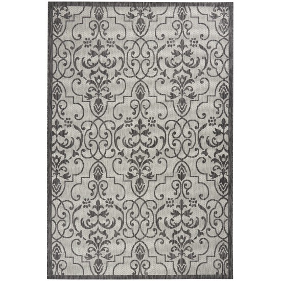 Nourison Country Side CTR04 Area Rug, Ivory/Charcoal, 6' x 9'