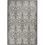 Nourison Country Side CTR04 Area Rug, Ivory/Charcoal, 7' x 10'