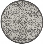 Nourison Country Side CTR04 Area Rug, Ivory/Charcoal, 7'10" x Round