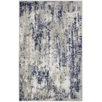 Nourison Cyrus CYR03 Area Rug, Ivory/Navy, 2'6" x 4'