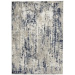 Nourison Cyrus CYR03 Area Rug, Ivory/Navy, 5'3" x 7'3"