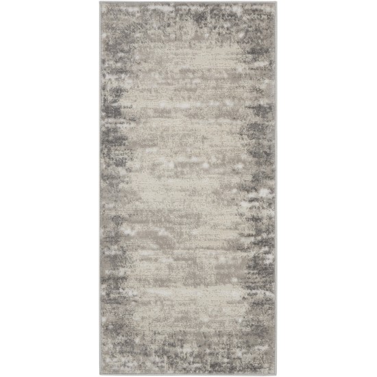 Nourison Cyrus CYR04 Runner Rug, Ivory/Grey, 2' x 4'