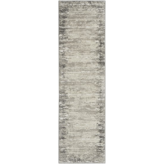 Nourison Cyrus CYR04 Runner Rug, Ivory/Grey, 2'2" x 7'6"