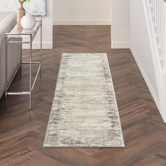 Nourison Cyrus CYR04 Runner Rug, Ivory/Grey, 2'2" x 7'6"