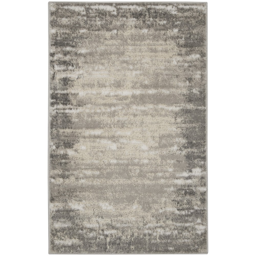 Nourison Cyrus CYR04 Area Rug, Ivory/Grey, 3' x 5'