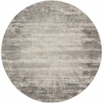 Nourison Cyrus CYR04 Area Rug, Ivory/Grey, 4' x Round