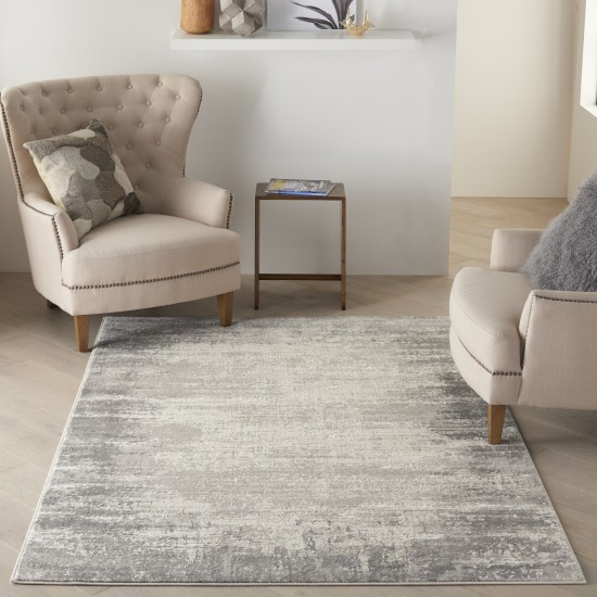 Nourison Cyrus CYR04 Area Rug, Ivory/Grey, 5'3" x 7'3"