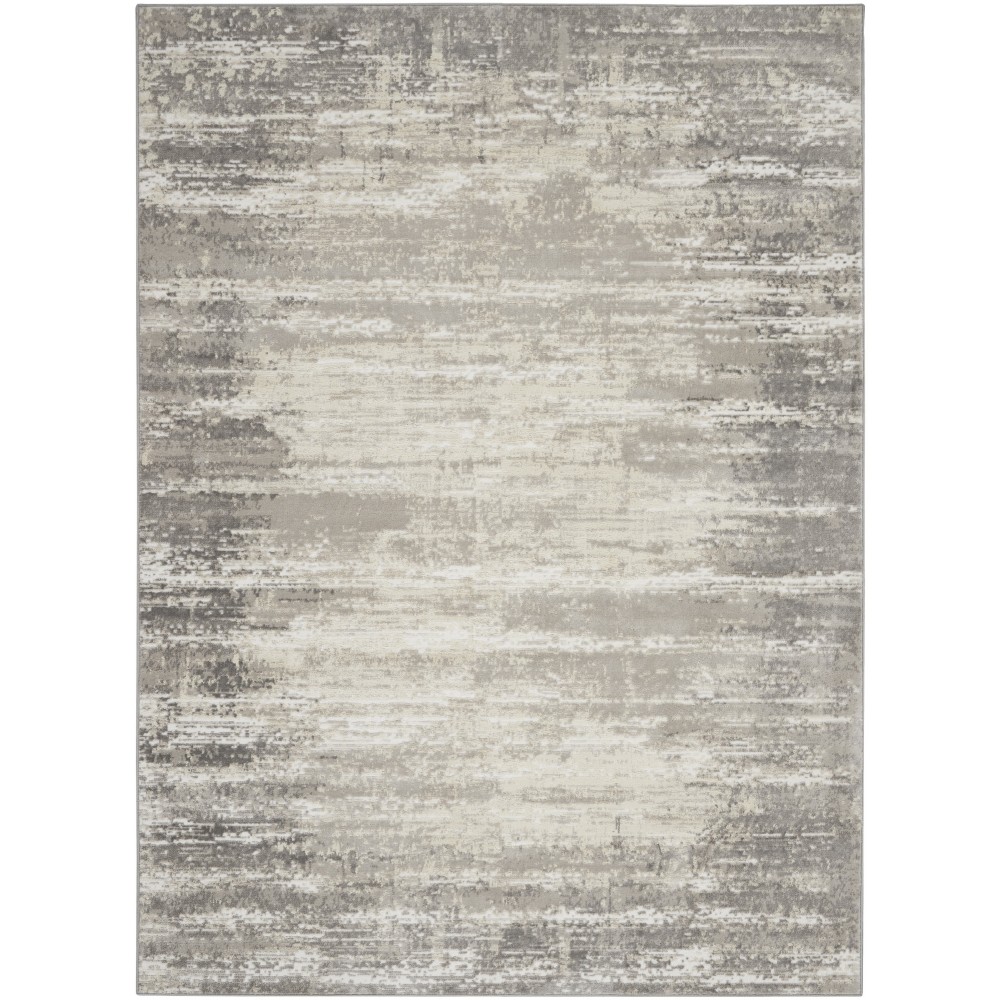 Nourison Cyrus CYR04 Area Rug, Ivory/Grey, 6' x 9'