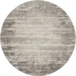 Nourison Cyrus CYR04 Area Rug, Ivory/Grey, 7'10" x Round