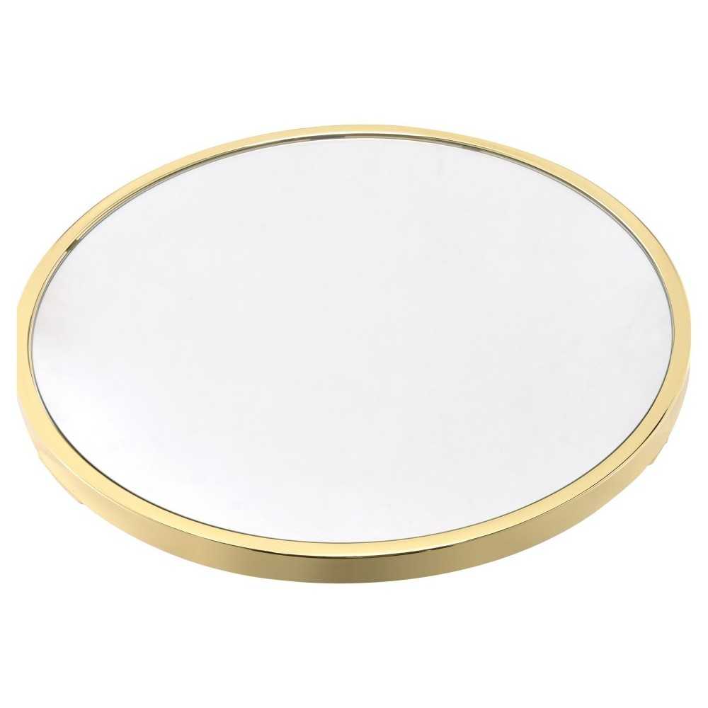 ACME Lajita Side Table, Gold & Mirror