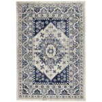 Nourison Cyrus CYR05 Area Rug, Ivory/Blue, 5'3" x 7'3"