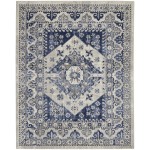 Nourison Cyrus CYR05 Area Rug, Ivory/Blue, 7'10" x 9'10"