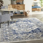 Nourison Cyrus CYR05 Area Rug, Ivory/Blue, 7'10" x 9'10"