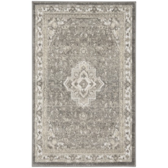 Nourison Cyrus CYR06 Area Rug, Grey, 2'6" x 4'