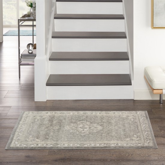 Nourison Cyrus CYR06 Area Rug, Grey, 2'6" x 4'