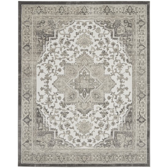 Nourison Cyrus CYR06 Area Rug, Ivory/Grey, 7'10" x 9'10"