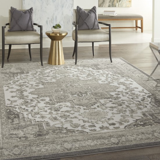 Nourison Cyrus CYR06 Area Rug, Ivory/Grey, 7'10" x 9'10"