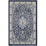 Nourison Cyrus CYR06 Area Rug, Navy/Ivory, 2'6" x 4'