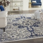 Nourison Cyrus CYR07 Area Rug, Ivory Blue, 7'10" x 9'10"