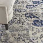 Nourison Cyrus CYR07 Area Rug, Ivory Blue, 7'10" x 9'10"