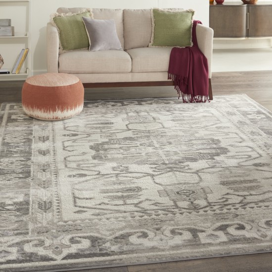 Nourison Cyrus CYR08 Area Rug, Ivory/Grey, 7'10" x 9'10"