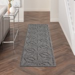 Nourison Cozumel CZM01 Runner Rug, Dark Grey, 2'2" x 10'