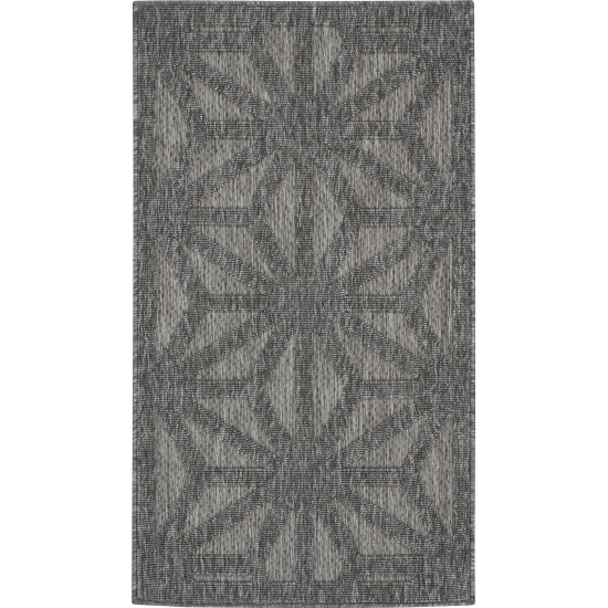 Nourison Cozumel CZM01 Area Rug, Dark Grey, 2'2" x 3'9"