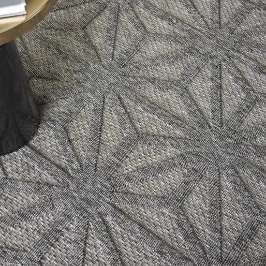 Nourison Cozumel CZM01 Area Rug, Dark Grey, 4' x 6'
