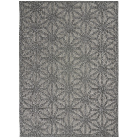 Nourison Cozumel CZM01 Area Rug, Dark Grey, 6' x 9'